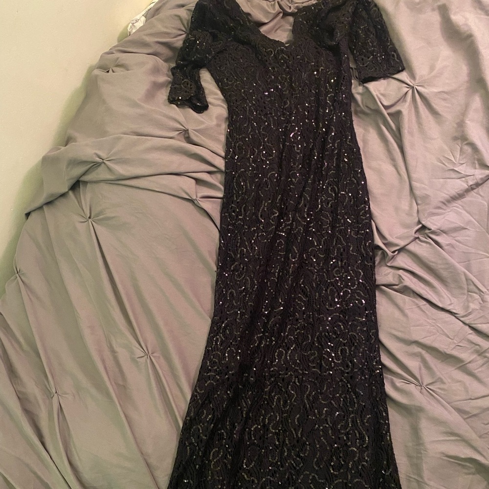 Black sequin dress- size 6